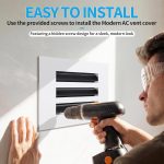 SOKNOCKK modern AC vent cover 6x6 white side view