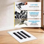 SOKNOCKK modern AC vent cover 6x6 white installed view