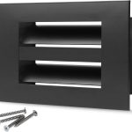 SOKNOCKK modern AC vent cover 8x4 black front view
