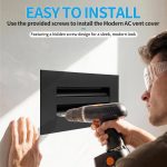 SOKNOCKK modern AC vent cover 8x4 black side view