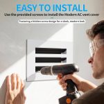 SOKNOCKK modern AC vent cover 8x6 white side view