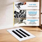 SOKNOCKK modern AC vent cover 8x6 white installed view