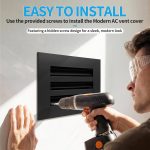 SOKNOCKK modern AC vent cover 8x6 black side view