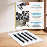 SOKNOCKK modern AC vent cover 8x8 white installed view