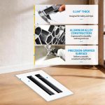 SOKNOCKK modern AC vent cover 10x4 white installed view