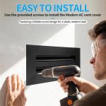 SOKNOCKK modern AC vent cover 10x4 black side view