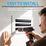 SOKNOCKK modern AC vent cover 10x6 white side view