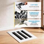 SOKNOCKK modern AC vent cover 10x6 white installed view