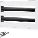 SOKNOCKK modern AC vent cover 8x4 white front view