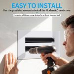 SOKNOCKK modern AC vent cover 8x4 white side view
