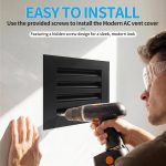SOKNOCKK modern AC vent cover 8x8 black side view