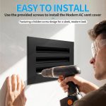 SOKNOCKK modern AC vent cover 10x6 black side view