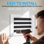 SOKNOCKK modern AC vent cover 10x8 white side view