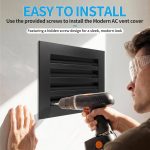 SOKNOCKK modern AC vent cover 10x8 black side view