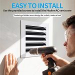SOKNOCKK modern AC vent cover 10x10 white side view