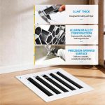 SOKNOCKK modern AC vent cover 10x10 white installed view
