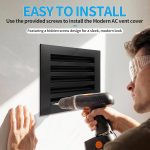 SOKNOCKK modern AC vent cover 10x10 black side view