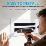 SOKNOCKK modern AC vent cover 12x4 white side view