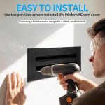 SOKNOCKK modern AC vent cover 12x4 black side view