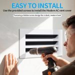SOKNOCKK modern AC vent cover 12x6 white side view