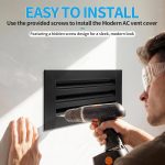 SOKNOCKK modern AC vent cover 12x6 black side view
