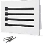 SOKNOCKK modern AC vent cover 12x8 white front view