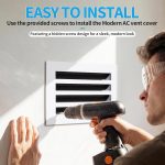 SOKNOCKK modern AC vent cover 12x8 white side view