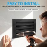 SOKNOCKK modern AC vent cover 12x8 black side view