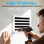 SOKNOCKK modern AC vent cover 12x10 white side view