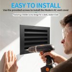 SOKNOCKK modern AC vent cover 12x10 black side view