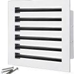 SOKNOCKK modern AC vent cover 12x12 white front view