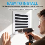 SOKNOCKK modern AC vent cover 12x12 white side view