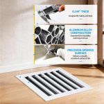 SOKNOCKK modern AC vent cover 12x12 white installed view