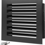 SOKNOCKK modern AC vent cover 12x12 black front view