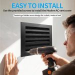 SOKNOCKK modern AC vent cover 12x12 black side view