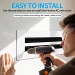 SOKNOCKK modern AC vent cover 14x4 white side view