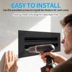 SOKNOCKK modern AC vent cover 14x4 black side view