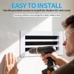 SOKNOCKK modern AC vent cover 14x6 white side view