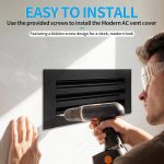 SOKNOCKK modern AC vent cover 14x6 black side view