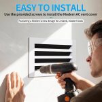 SOKNOCKK modern AC vent cover 14x8 white side view