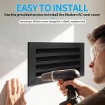 SOKNOCKK modern AC vent cover 14x8 black side view