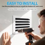 SOKNOCKK modern AC vent cover 14x10 white side view
