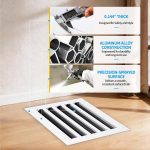 SOKNOCKK modern AC vent cover 14x10 white installed view