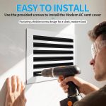 SOKNOCKK modern AC vent cover 14x12 white side view