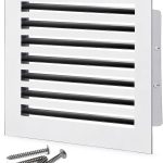 SOKNOCKK modern AC vent cover 14x14 white front view