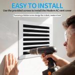 SOKNOCKK modern AC vent cover 14x14 white side view