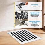 SOKNOCKK modern AC vent cover 14x14 white installed view