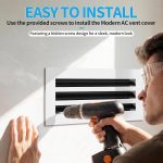 SOKNOCKK modern AC vent cover 16x6 white side view