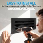 SOKNOCKK modern AC vent cover 16x6 black side view