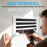 SOKNOCKK modern AC vent cover 16x8 white side view
